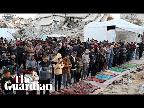 ‘Eid of sadness’: Palestinians in Gaza mark Eid among the ruins