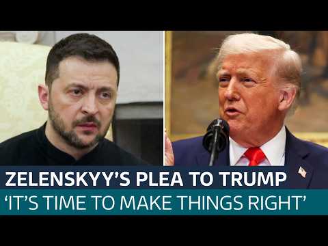 Zelenskyy offers to ‘make things right’ with Trump after US pulls Ukraine aid | ITV News