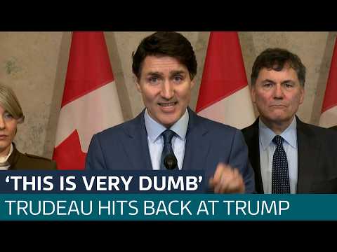 ‘Very dumb’: Trudeau’s response to Trump tariffs | ITV News