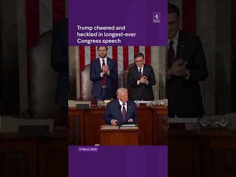 Trump cheered and heckled in longest-ever Congress speech