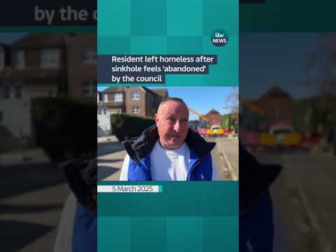 Resident left homeless after sinkhole feels ‘abandoned’ by the council | ITV News