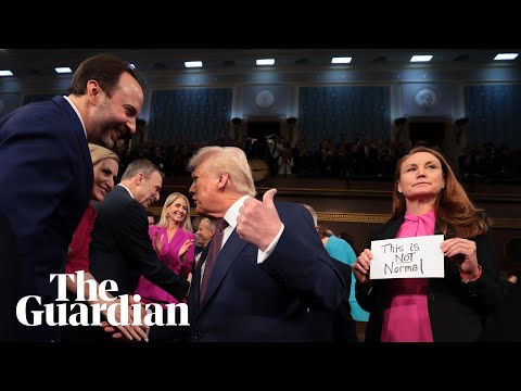 ‘This is not normal’: how the Democrats reacted to Trump’s speech to Congress — video