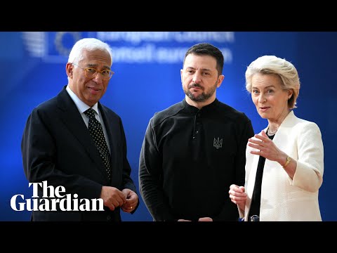 EU leaders arrive for a summit on Ukraine and European defence – watch live