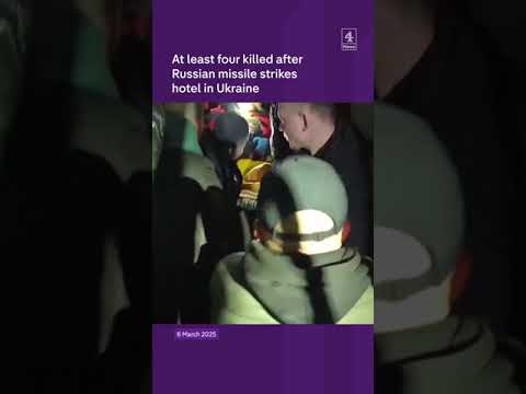 At least four killed after Russian missile strikes hotel in Ukraine