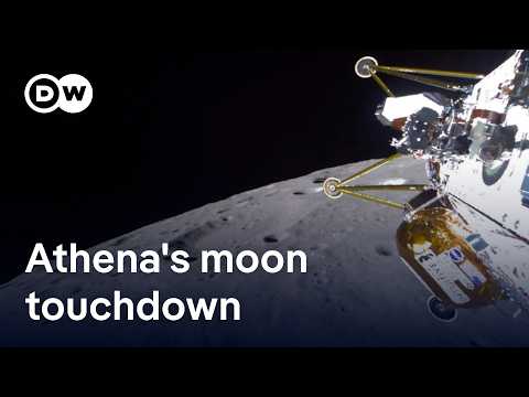 US robotic lander ‘Athena’ touches down on moon | DW News