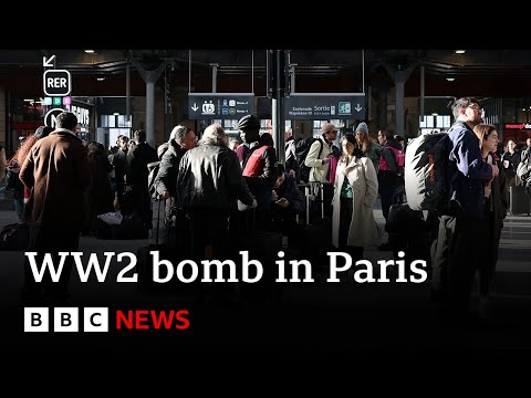 Unexploded World War Two bomb causes travel chaos in Paris | BBC News