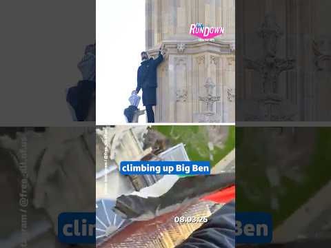 Emergency services called as man with Palestine flag climbs Big Ben – The Rundown #itvnews