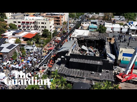 Drone footage shows collapsed roof of Dominican Republic nightclub