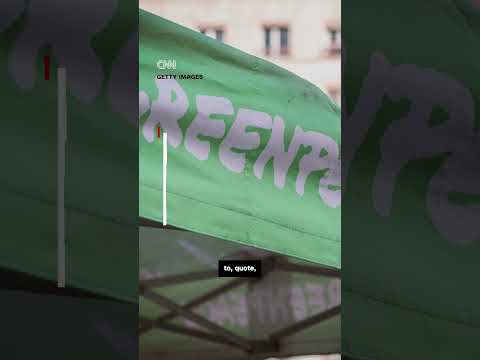 Greenpeace activists dye London’s US Embassy pond red