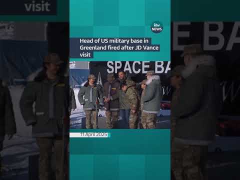 Head of US military base in Greenland fired after JD Vance visit #itvnews #shorts