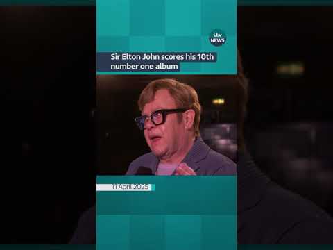 Sir Elton John has scored the 10th UK number one album of his career #itvnews #shorts