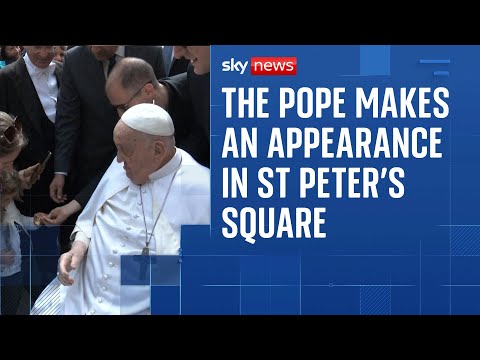 Pope appears in St Peter’s Square for Palm Sunday
