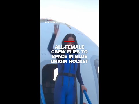 Blue Origin launches its first all-female space crew