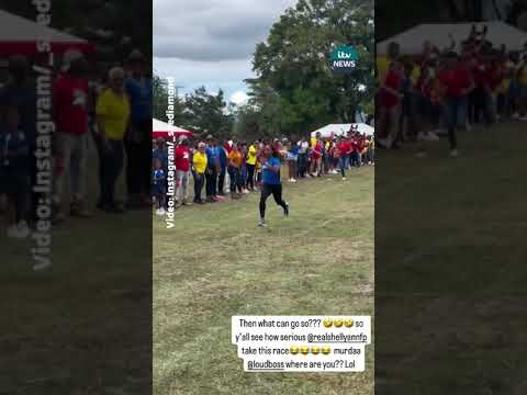 Olympic medallist Shelly-Ann Fraser-Pryce to 100m dash at her son’s sports day #itvnews #news