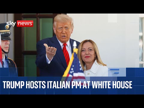 Donald Trump hosts Italy’s prime minister