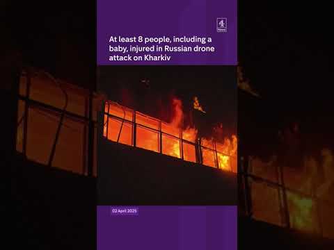 At least 8 people, including a baby, injured in Russian drone attack on Kharkiv