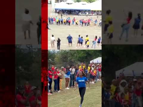 Olympic legend Shelly-Ann Fraser-Pryce demolishes other parents at school sports day race. #BBCNews