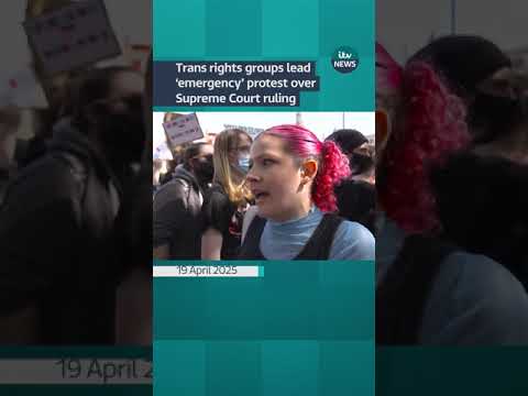 Trans rights groups lead ’emergency’ protest over Supreme Court ruling #itvnews