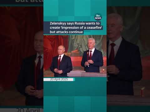 Zelenskyy says Russia wants to create ‘impression of a ceasefire’ but attacks continue #itvnews