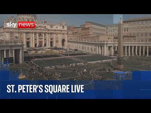 St Peter’s Square live after the death of Pope Francis