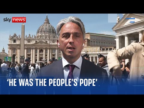 ‘People are in shock’: Crowds gather in and around the Vatican to mourn Pope Francis