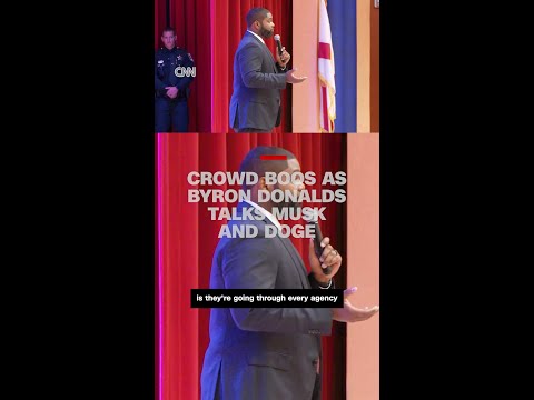 Crowd boos as Byron Donalds talks Musk and DOGE