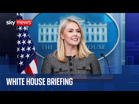 White House news briefing as President Trump faces IMF growth downgrade and pressure over Hegseth