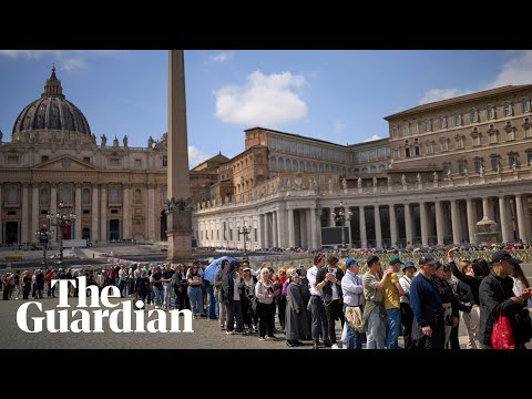 Thousands pay respects as Pope Francis moved to St Peter’s to lie in state