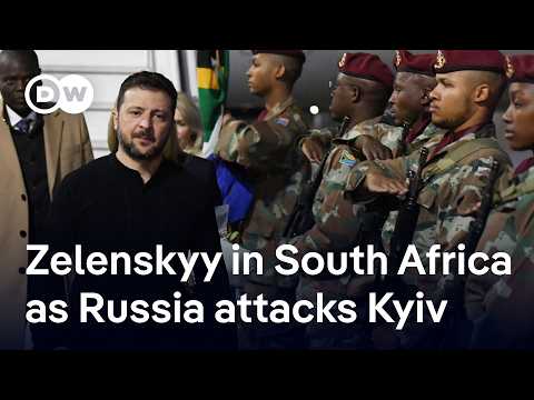 ‘Massive’ Russian attack on Kyiv as President Zelenskyy visits South Africa | DW News