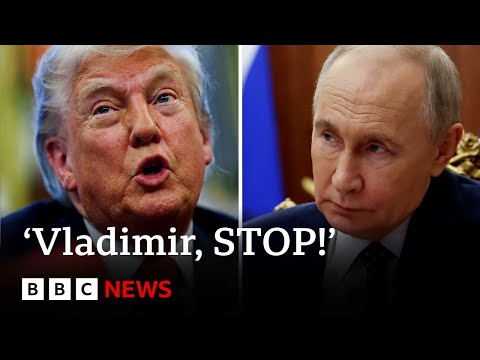 President Trump says he is ‘not happy’ with deadly Russian strikes on Ukraine | BBC News