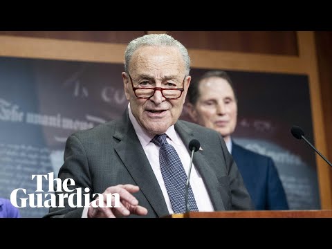 Chuck Schumer gives statement ahead of Trump’s tariff announcement