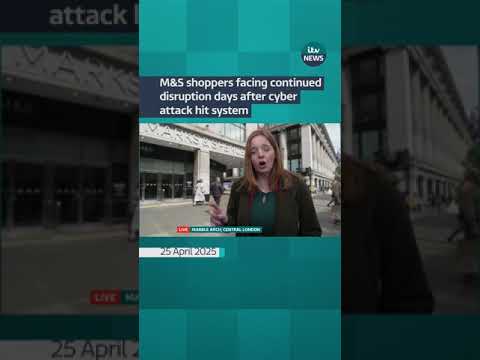 M&S shoppers face disruption days after cyber attack hit systems #itvnews
