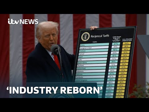 ‘American industry reborn’: Trump imposes 10% tariffs on all British imports | ITV News