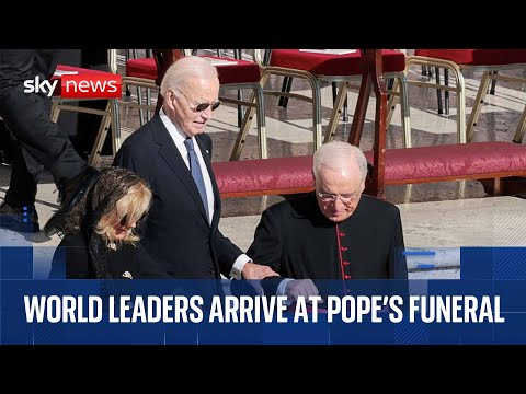 Trump, Zelenskyy, Biden, Prince William and world leaders arrive at the funeral of Pope Francis