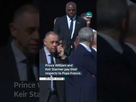 Prince William and the Prime Minister pay their respects to Pope Francis | ITV News