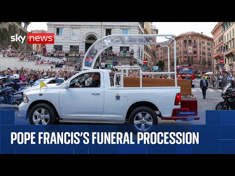 Pope Francis’s funeral procession in Rome