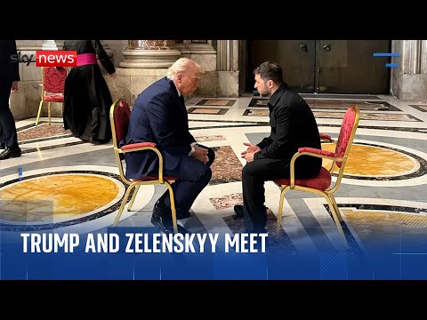 Donald Trump and Volodymyr Zelenskyy meet in St Peter’s Basilica