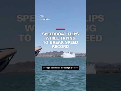 Speedboat flips while trying to break speed record