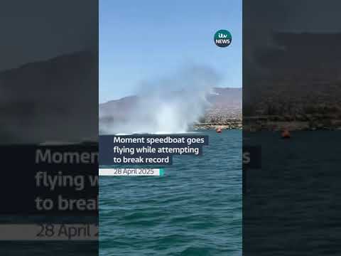 The drivers were trying to break a record on Lake Havasu and neither were seriously injured #itvnews