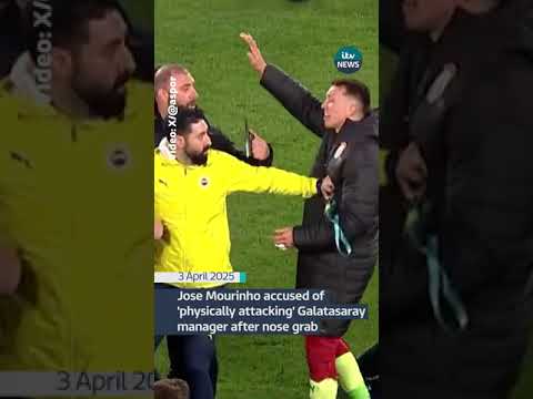 Jose Mourinho accused of ‘physically attacking’ Galatasaray manager after nose grab #itvnews #news