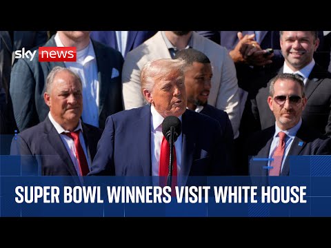 Trump welcomes Super Bowl champions to White House