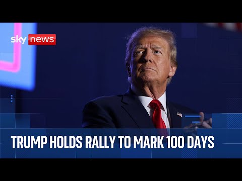 President Trump holds rally in Michigan to mark 100 days in White House