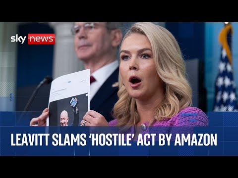 Leavitt slams ‘hostile and political’ act by Amazon on tariffs | Full press briefing