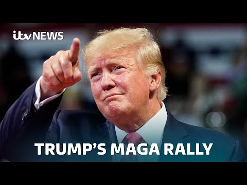 President Trump holds MAGA rally to mark 100 days in the White House – watch live | ITV News