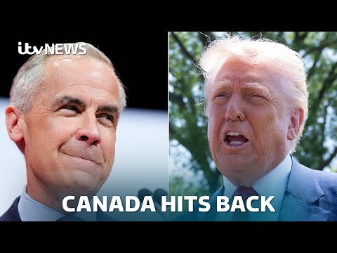 Canada hits back at US – as Trump reaches 100 days in the White House | ITV News