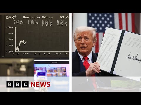 European stock markets slide at open in the wake of Trump’s tariffs | BBC News