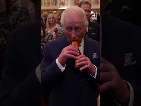 King Charles plays carrot recorder