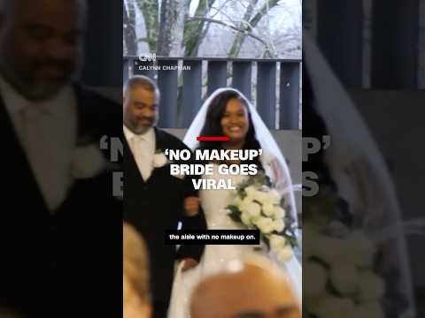 ‘No makeup’ bride goes viral