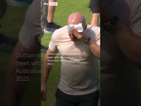 ‘We’ll get you a beer’: Australia’s opposition leader accidentally hits cameraman with a ball