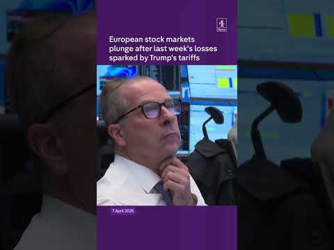 European stock markets plunge after last week’s losses sparked by Trump’s tariffs